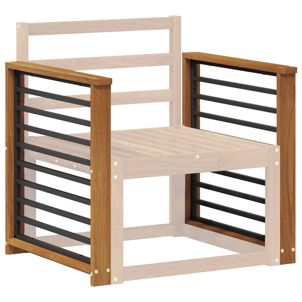 vidaXL Podłokietnik 2 pcs naturalny 60 x 6 x 61 cm Lite Drewno Akacji