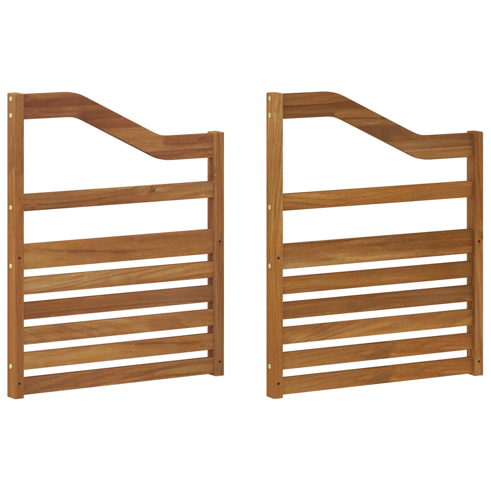 vidaXL Podłokietniki 2 pcs Brązowy 59 x 4 x 73 cm