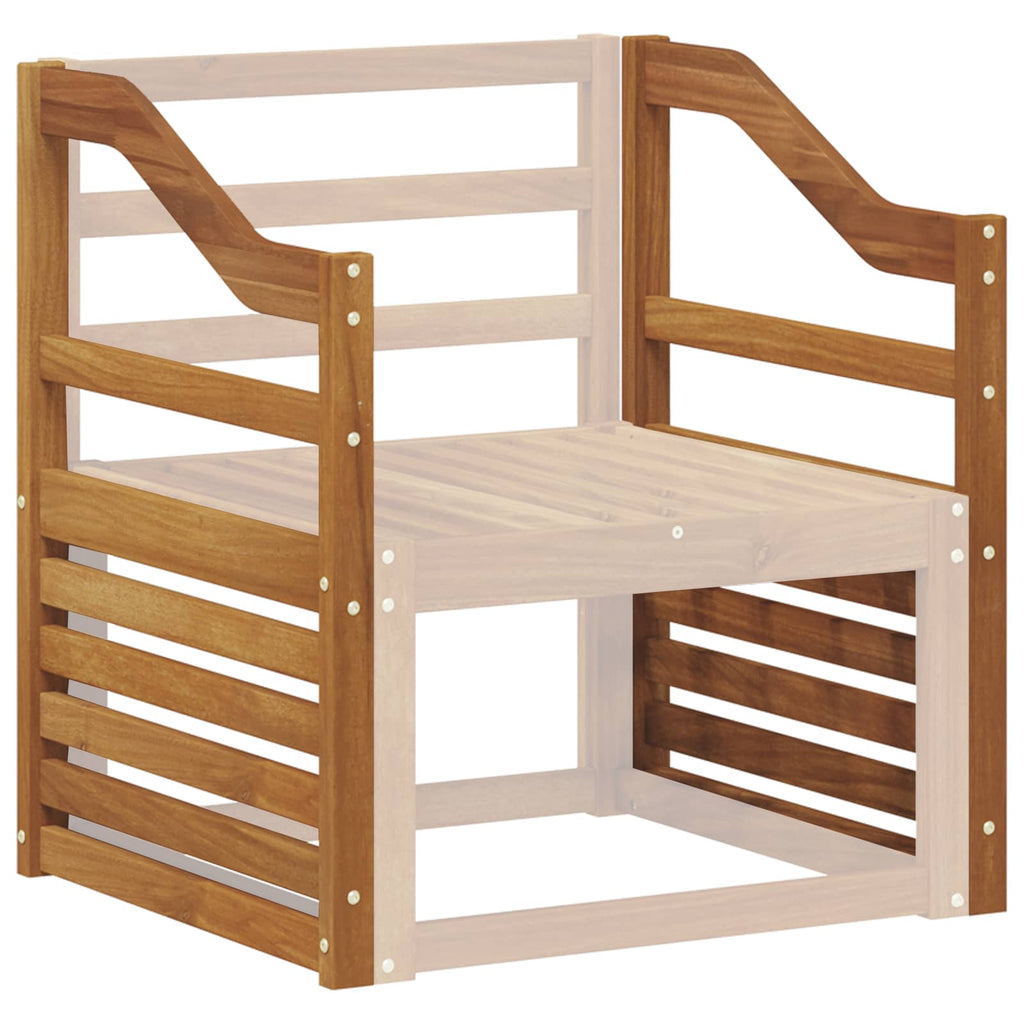 vidaXL Podłokietniki 2 pcs Brązowy 59 x 4 x 73 cm
