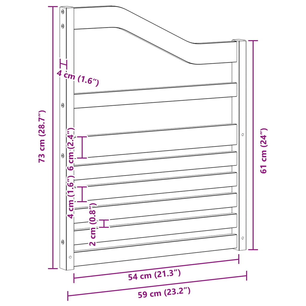 vidaXL Podłokietniki 2 pcs Brązowy 59 x 4 x 73 cm