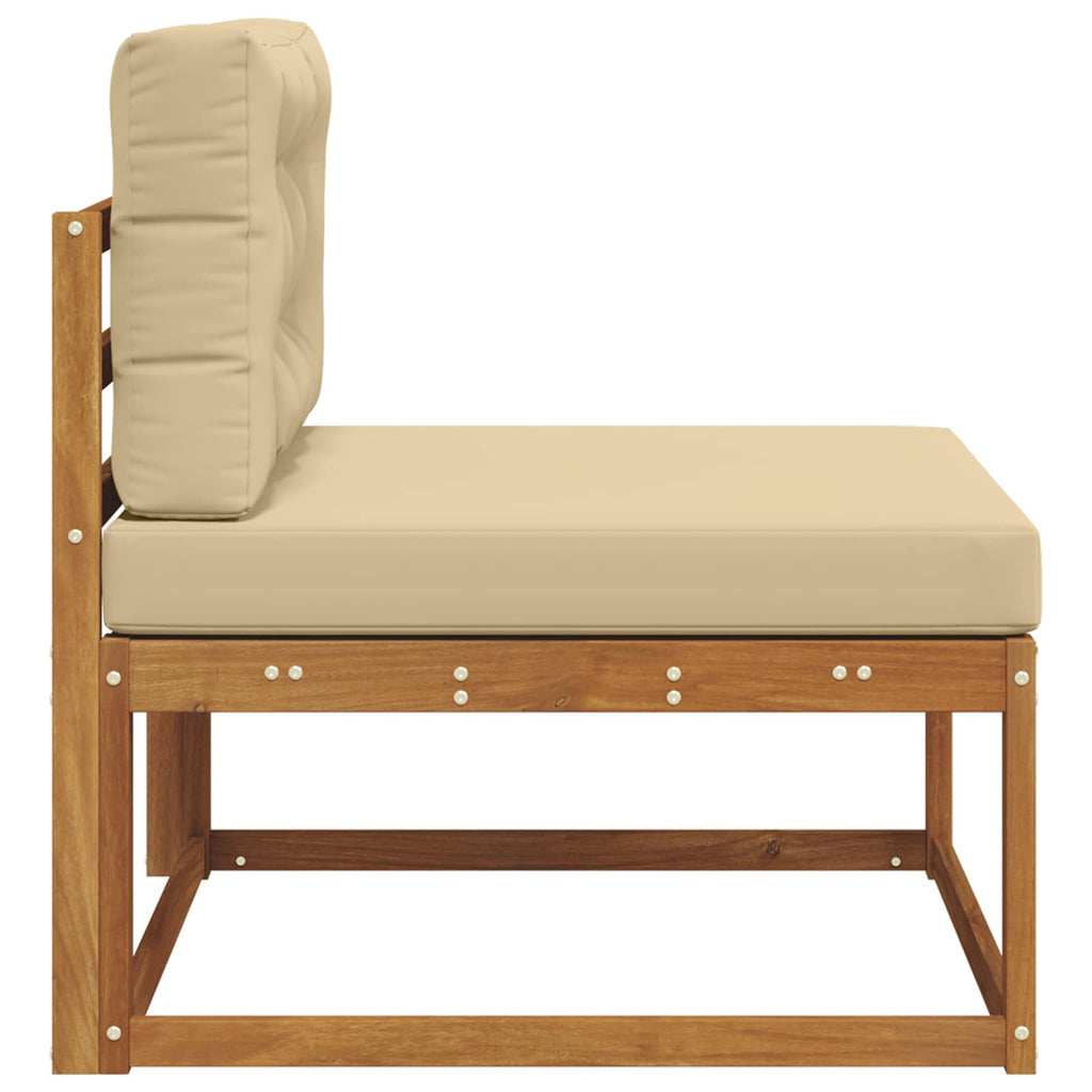 vidaXL Środkowa sofa ogrodowa Naturalny
