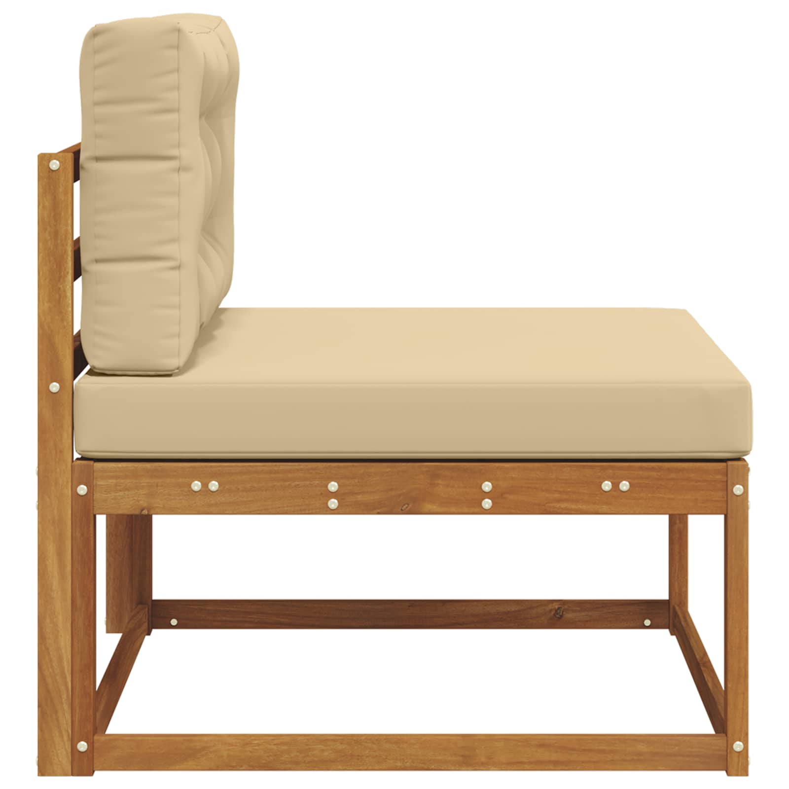 vidaXL Środkowa sofa ogrodowa Naturalny