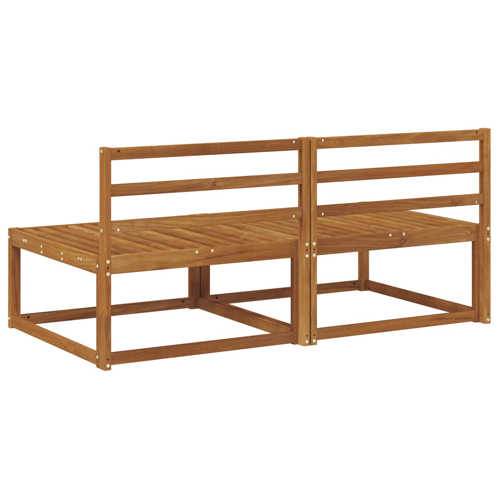 vidaXL 2 Sztuka Środkowa sofa ogrodowa Naturalny 158 x 83 x 73 cm