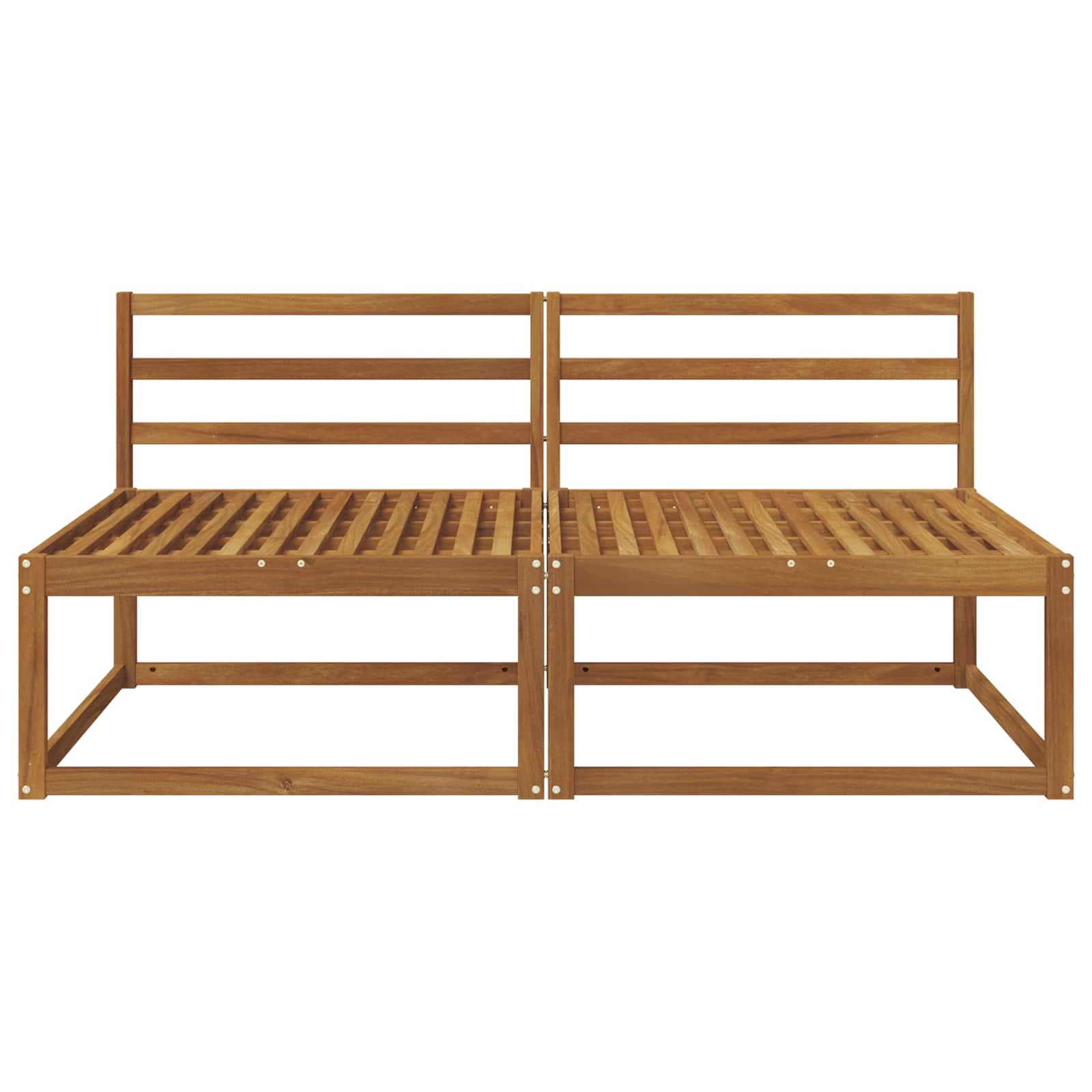 vidaXL 2 Sztuka Środkowa sofa ogrodowa Naturalny 158 x 83 x 73 cm