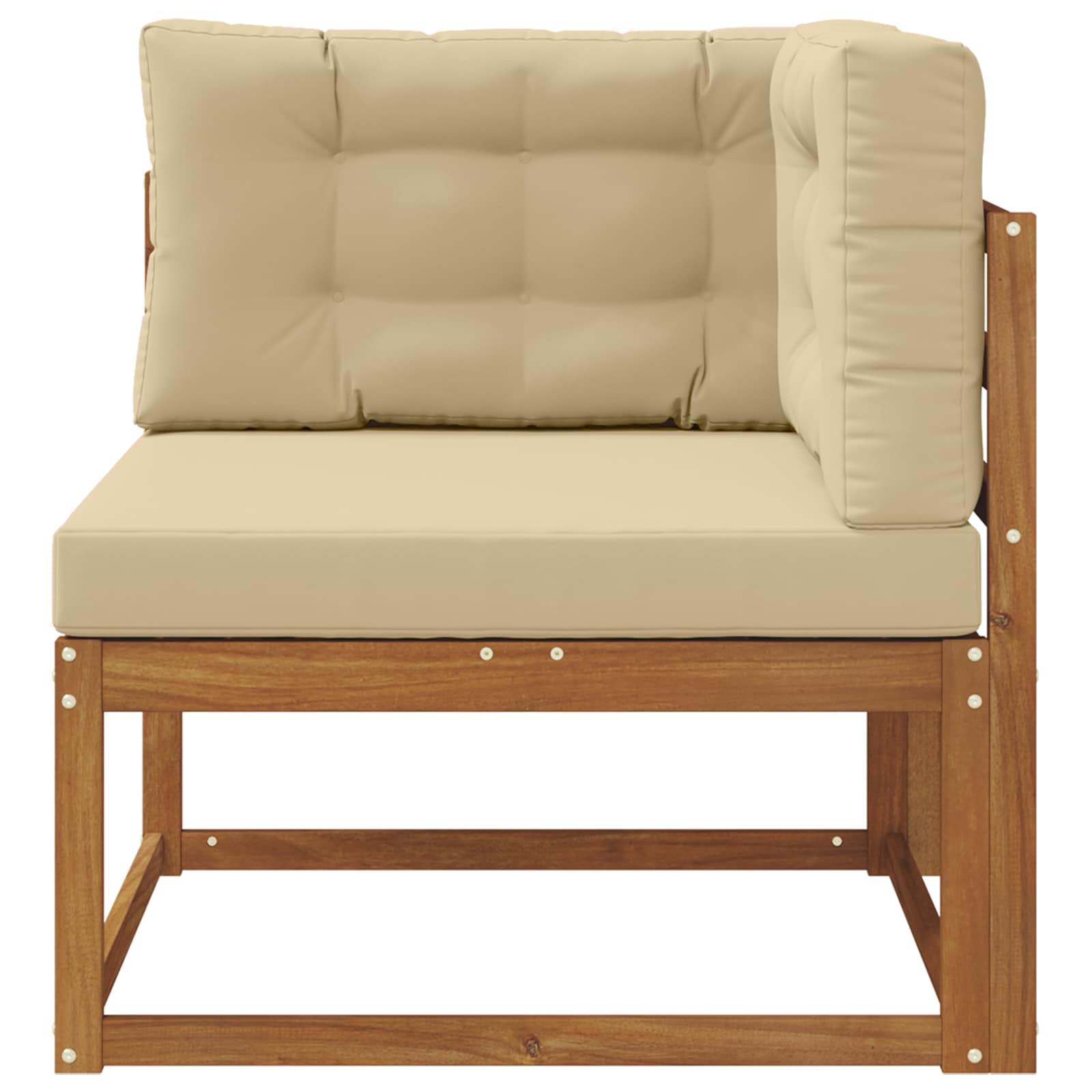 vidaXL Sofa narożna na zewnątrz Naturalny