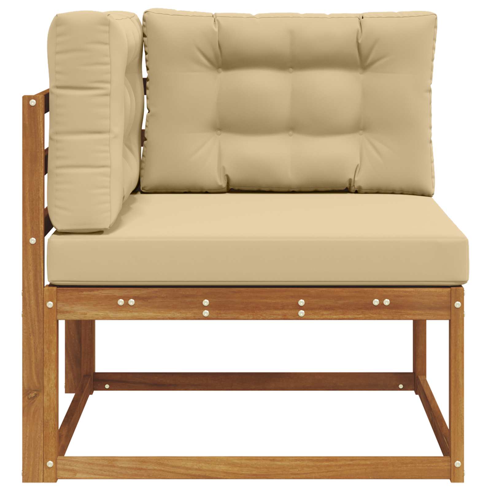 vidaXL Sofa narożna na zewnątrz Naturalny
