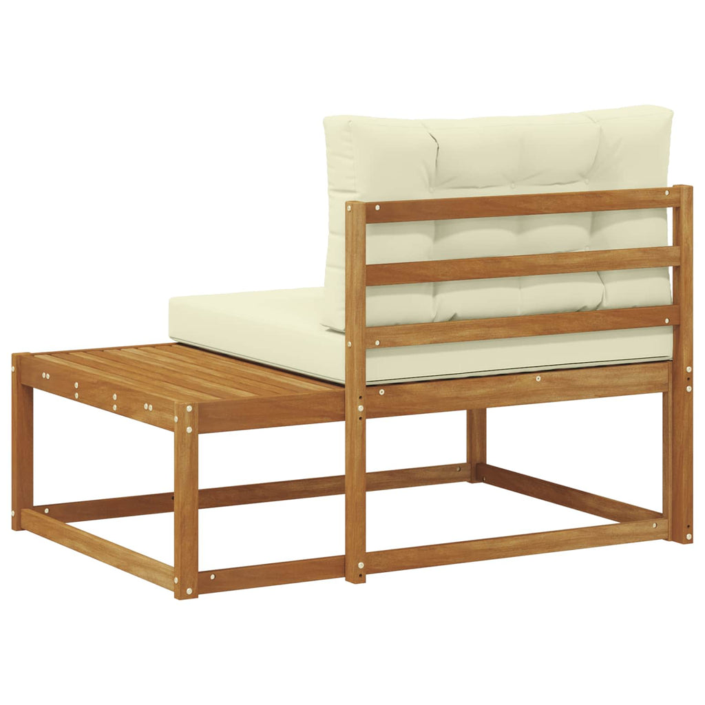 vidaXL Sofa końcowa na zewnątrz z poduszką Naturalny 115 x 83 x 73 cm