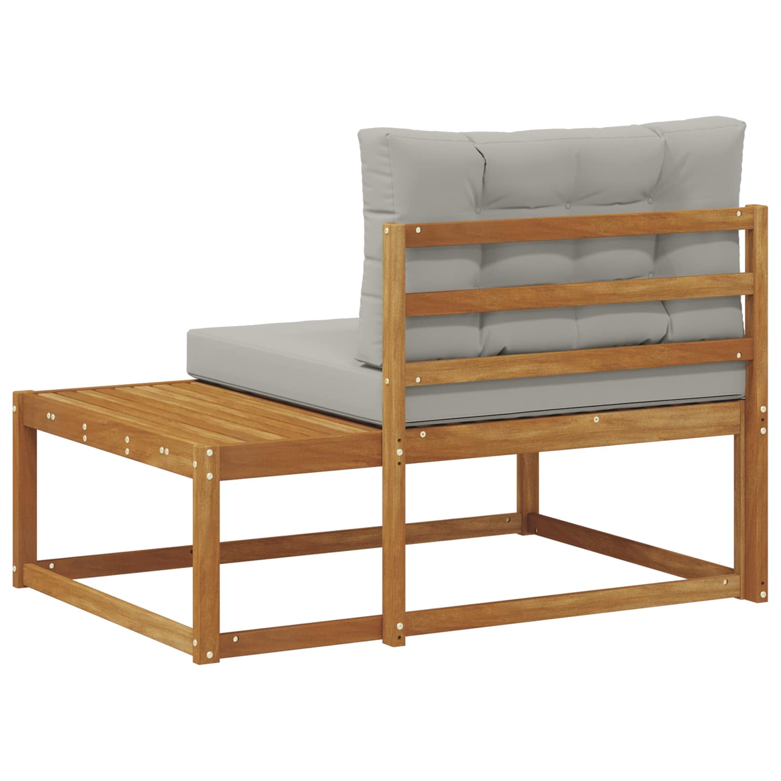 vidaXL Sofa końcowa na zewnątrz z poduszką Naturalny 115 x 83 x 73 cm