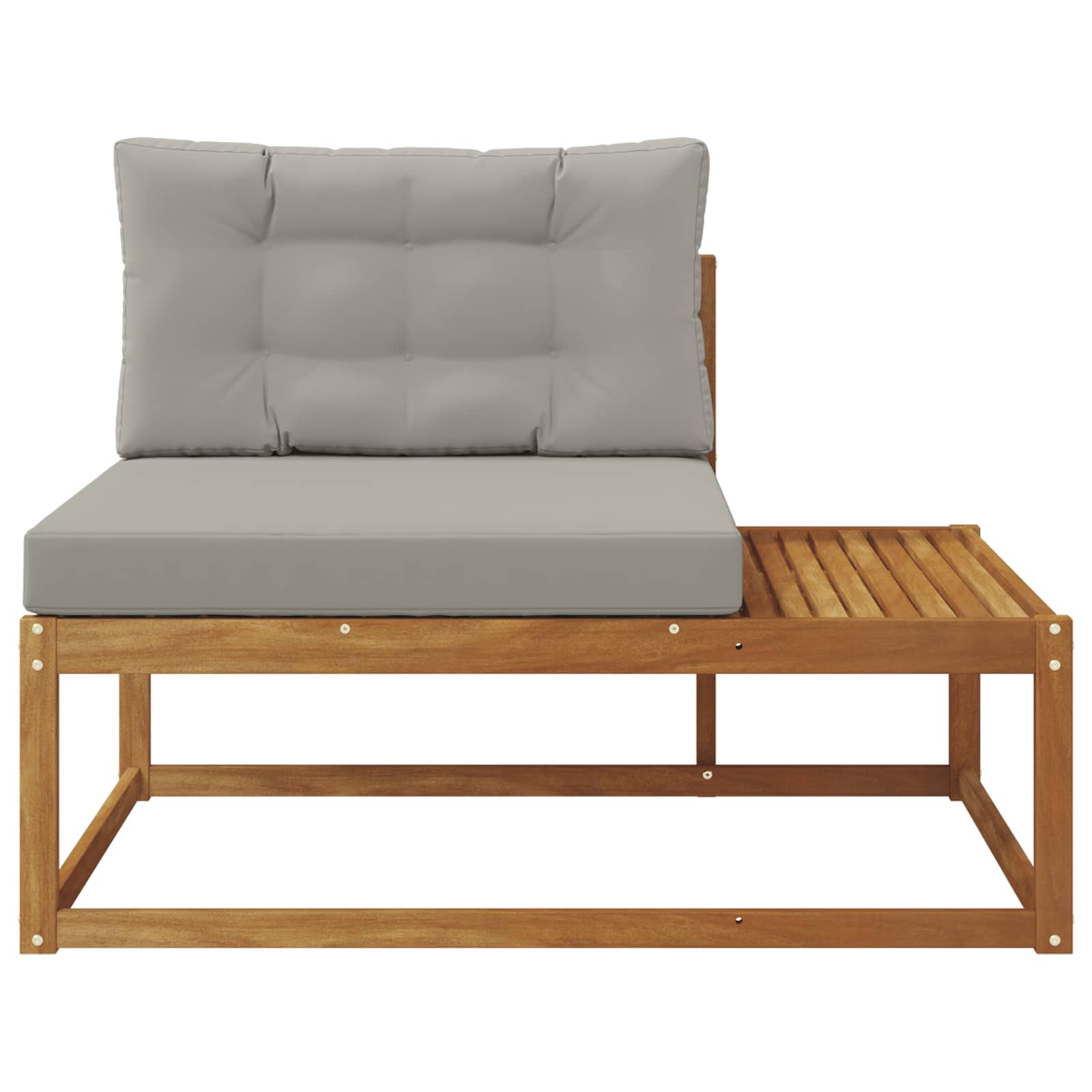 vidaXL Sofa końcowa na zewnątrz z poduszką Naturalny 115 x 83 x 73 cm