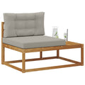 vidaXL Sofa końcowa na zewnątrz z poduszką Naturalny 115 x 83 x 73 cm