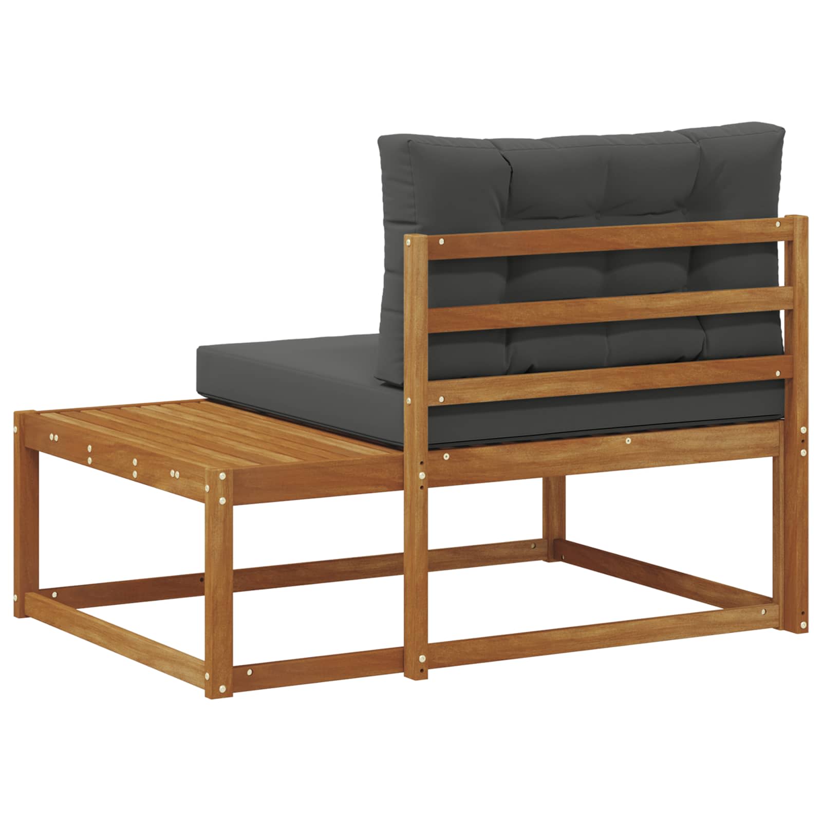 vidaXL Sofa końcowa na zewnątrz z poduszką Naturalny 115 x 83 x 73 cm