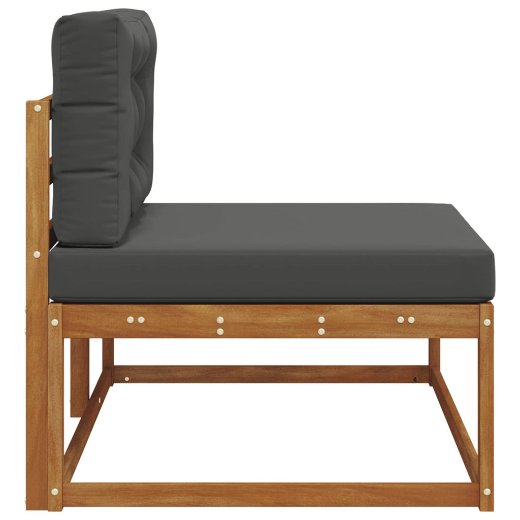 vidaXL Sofa końcowa na zewnątrz z poduszką Naturalny 115 x 83 x 73 cm