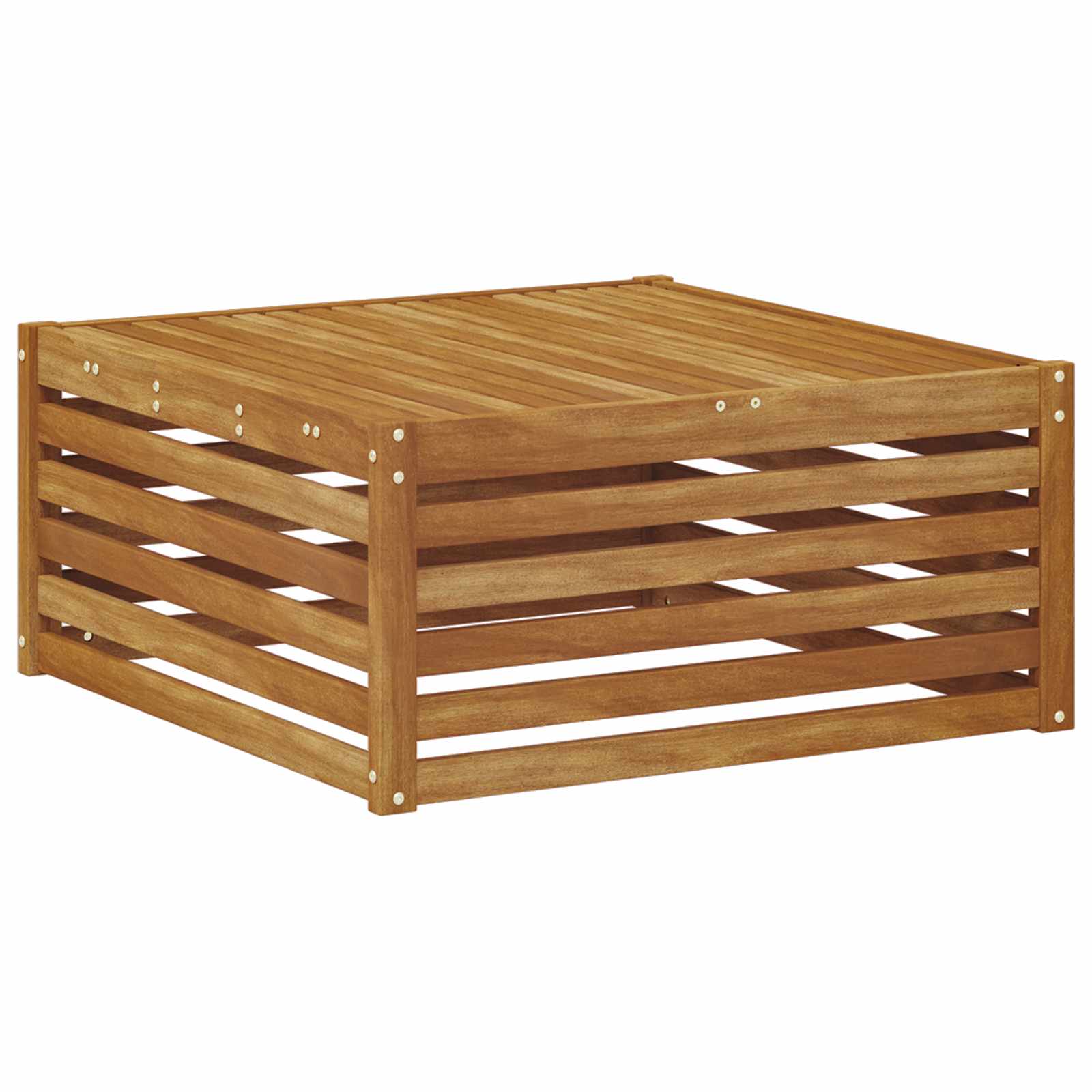 vidaXL Stół na Zewnątrz Lite Drewno Akacji Naturalny 79 x 79 x 37 cm