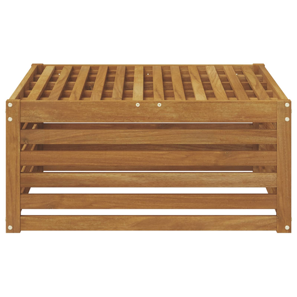 vidaXL Pufa na zewnątrz Naturalny 79 x 79 x 37 cm Lite Drewno Akacji