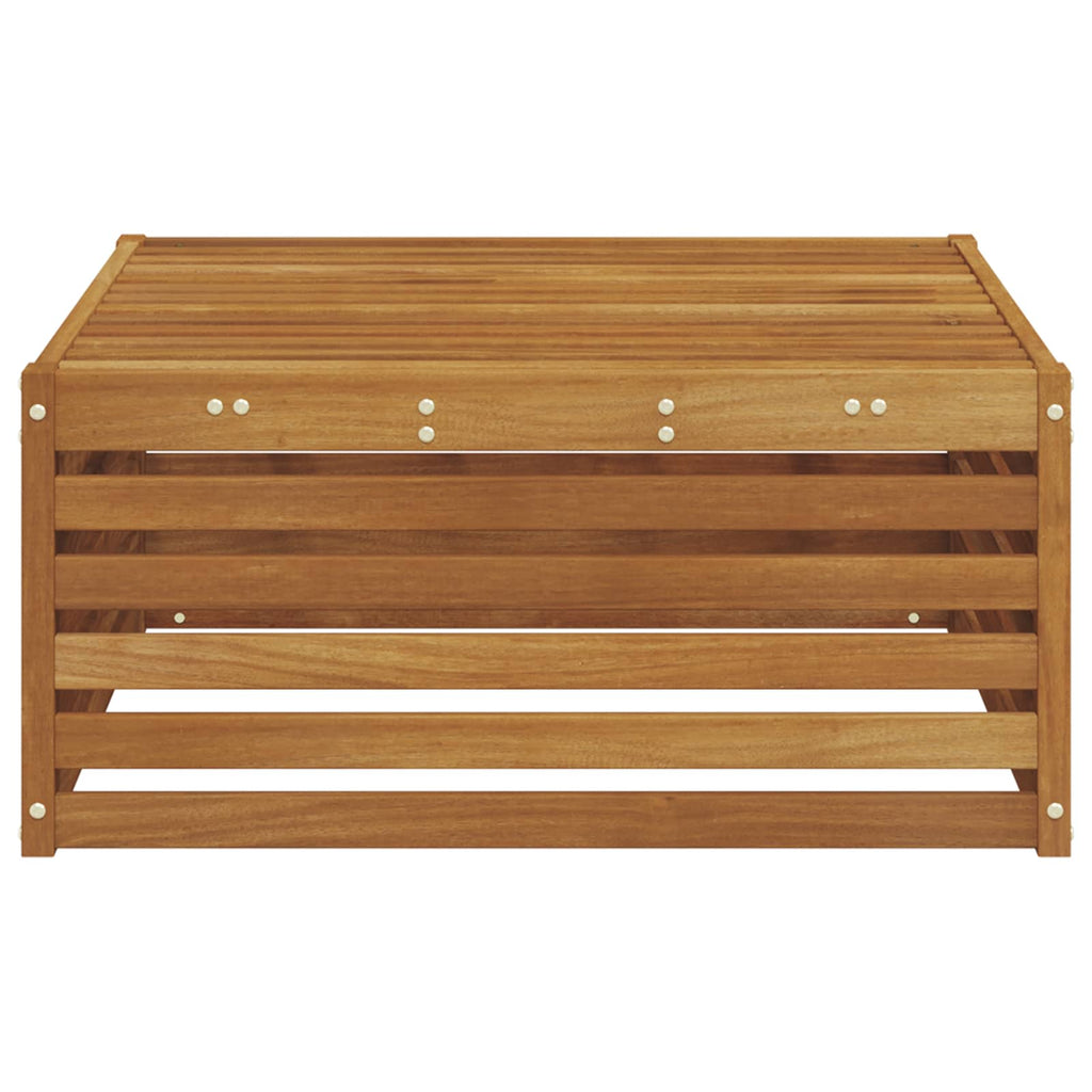vidaXL Pufa na zewnątrz Naturalny 79 x 79 x 37 cm Lite Drewno Akacji