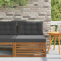 vidaXL Sofa środkowa na zewnątrz Lite Drewno Akacji Naturalny
