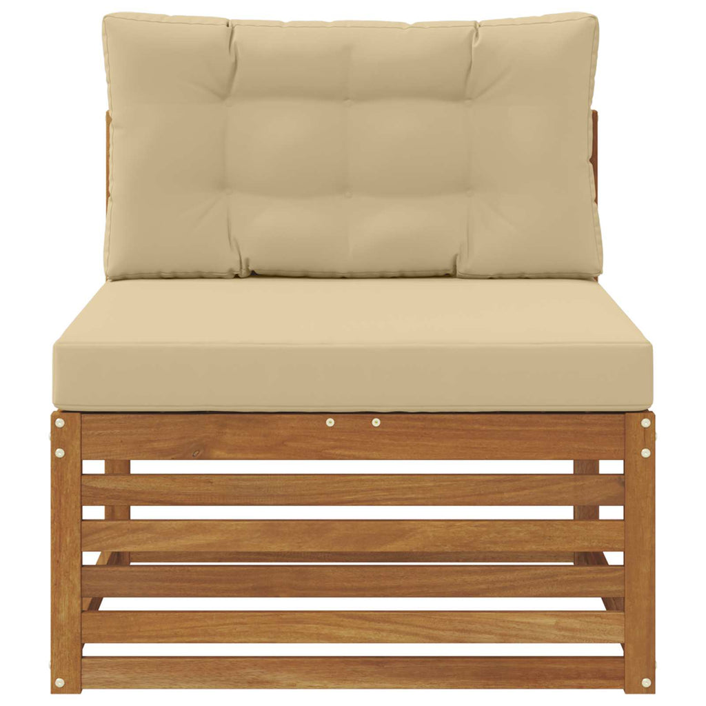vidaXL Sofa środkowa na zewnątrz Lite Drewno Akacji Naturalny