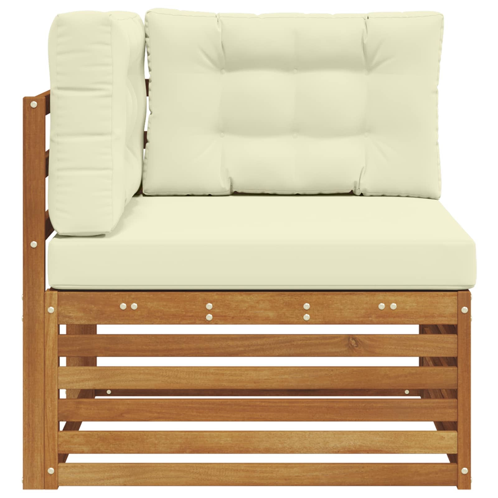 vidaXL Sofa narożna na zewnątrz Lite Drewno Akacji Naturalny