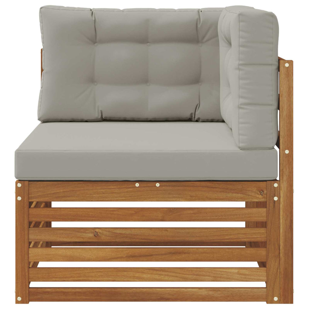 vidaXL Sofa narożna na zewnątrz Lite Drewno Akacji Naturalny
