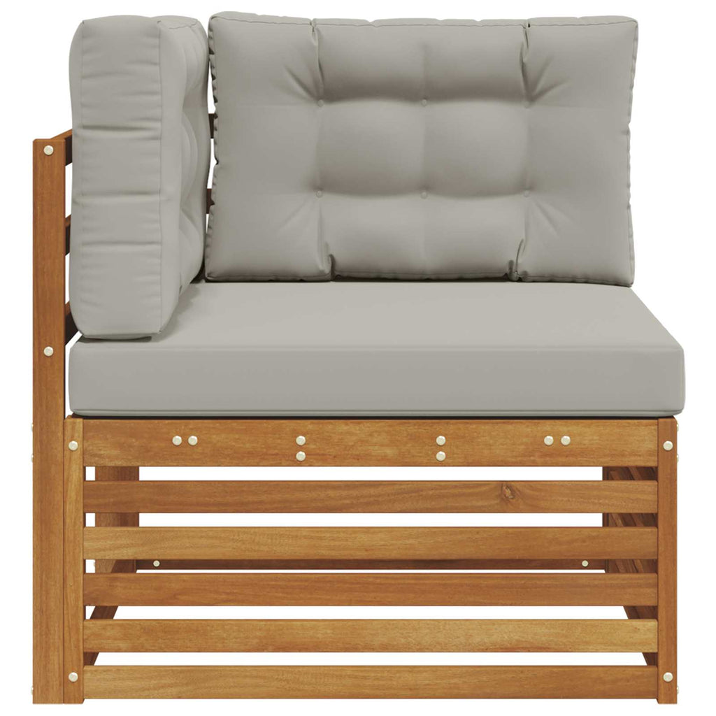vidaXL Sofa narożna na zewnątrz Lite Drewno Akacji Naturalny