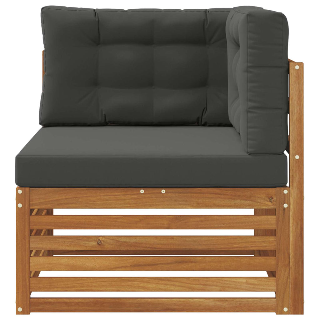 vidaXL Sofa narożna na zewnątrz Lite Drewno Akacji Naturalny