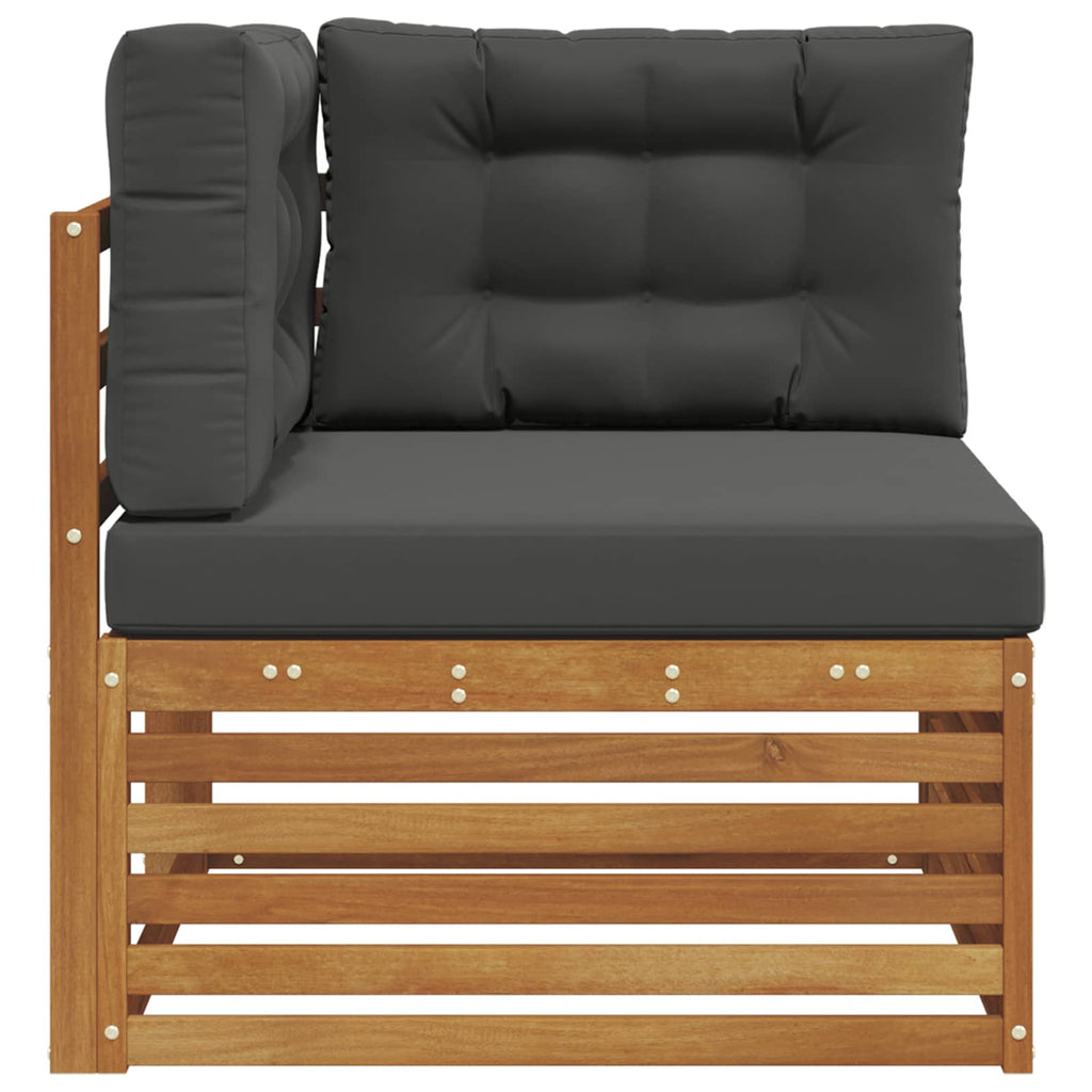 vidaXL Sofa narożna na zewnątrz Lite Drewno Akacji Naturalny