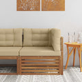 vidaXL Sofa narożna na zewnątrz Lite Drewno Akacji Naturalny