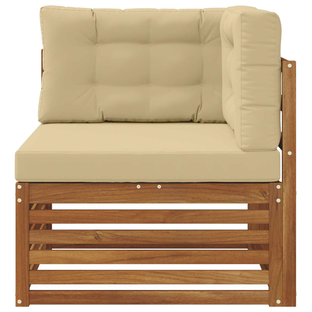 vidaXL Sofa narożna na zewnątrz Lite Drewno Akacji Naturalny