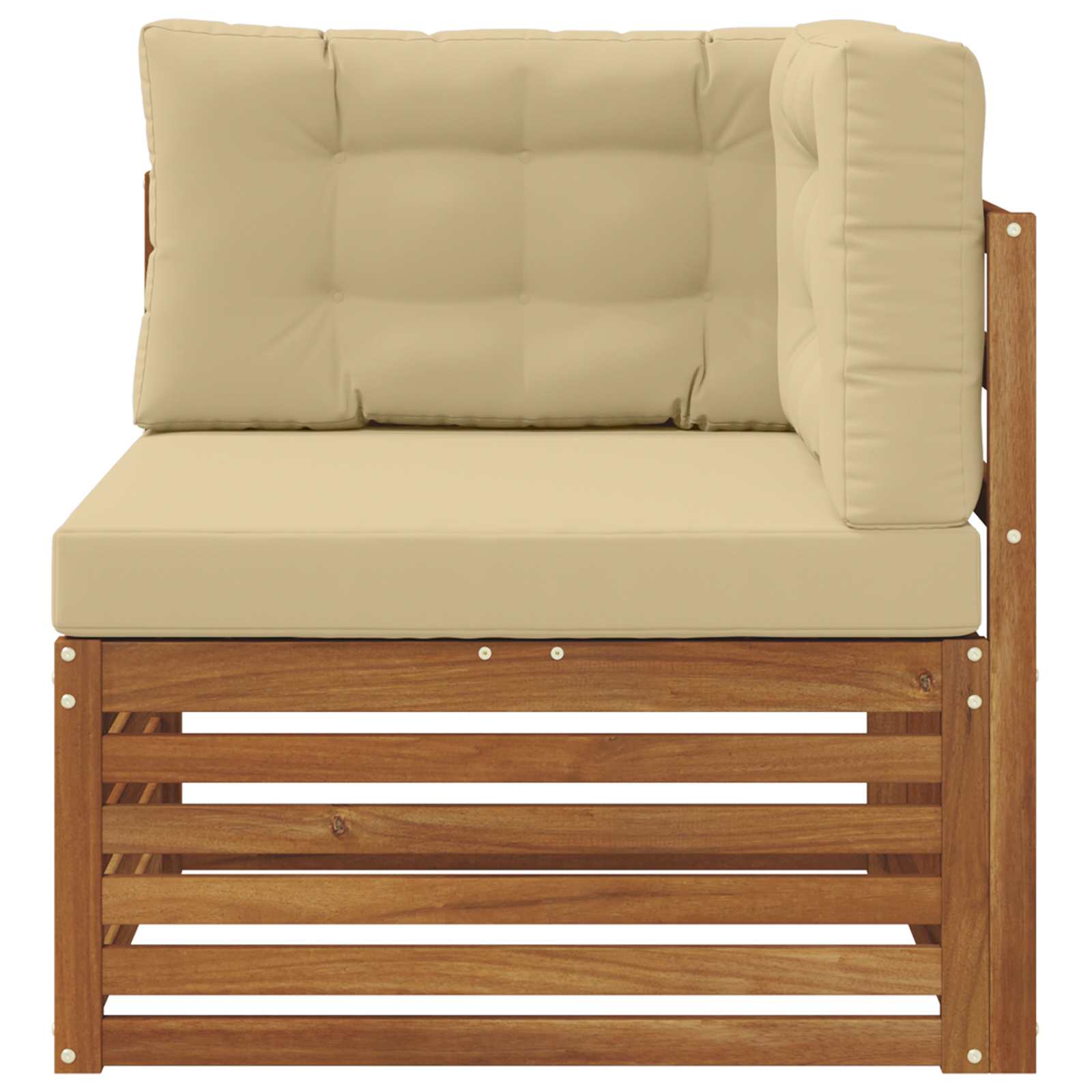 vidaXL Sofa narożna na zewnątrz Lite Drewno Akacji Naturalny