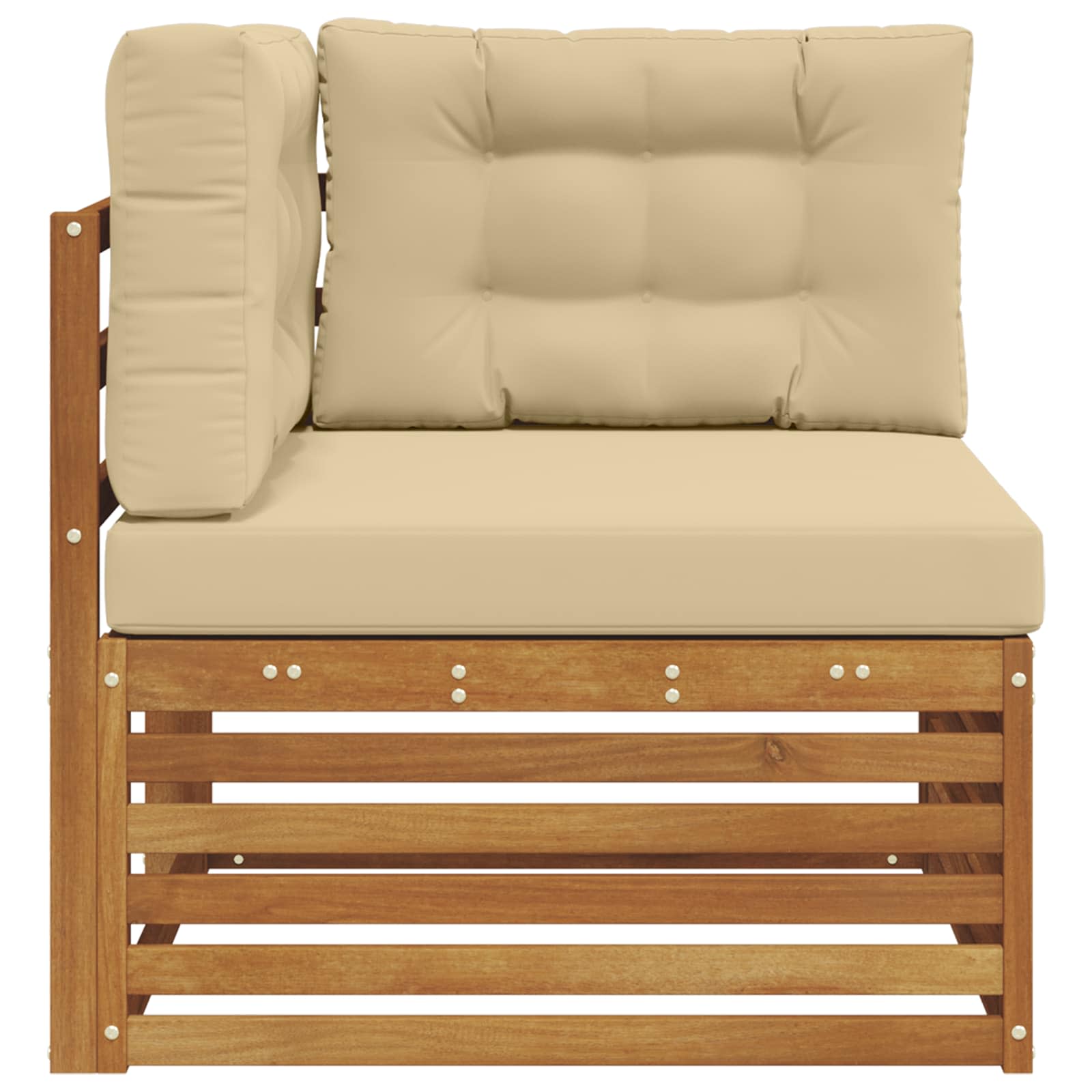 vidaXL Sofa narożna na zewnątrz Lite Drewno Akacji Naturalny