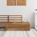 vidaXL Sofa końcowa na zewnątrz Naturalny 115 x 83 x 73 cm