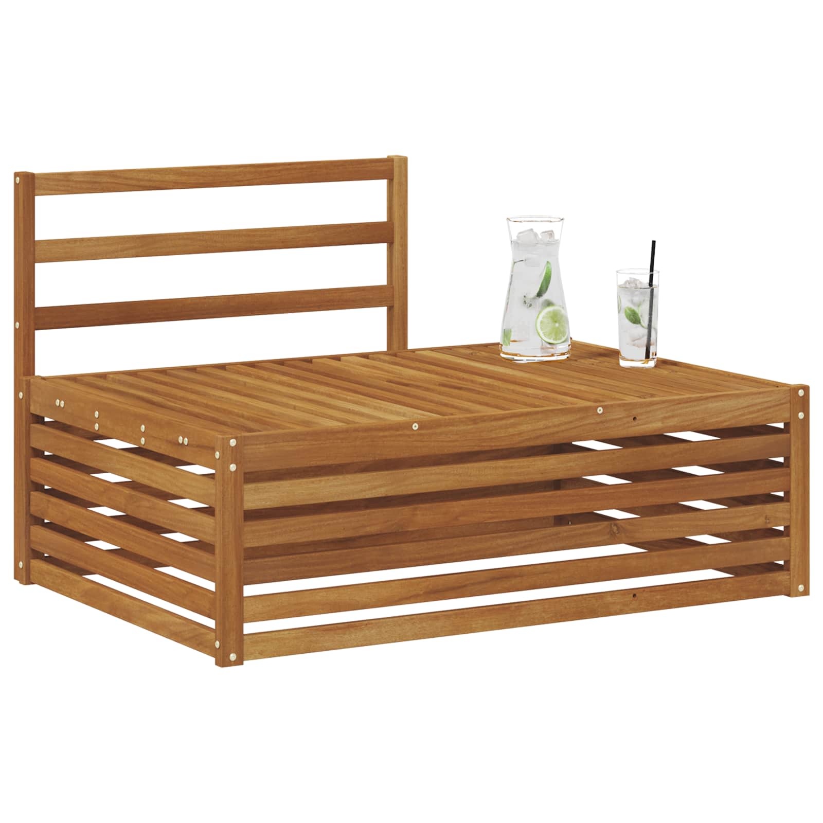 vidaXL Sofa końcowa na zewnątrz Naturalny 115 x 83 x 73 cm