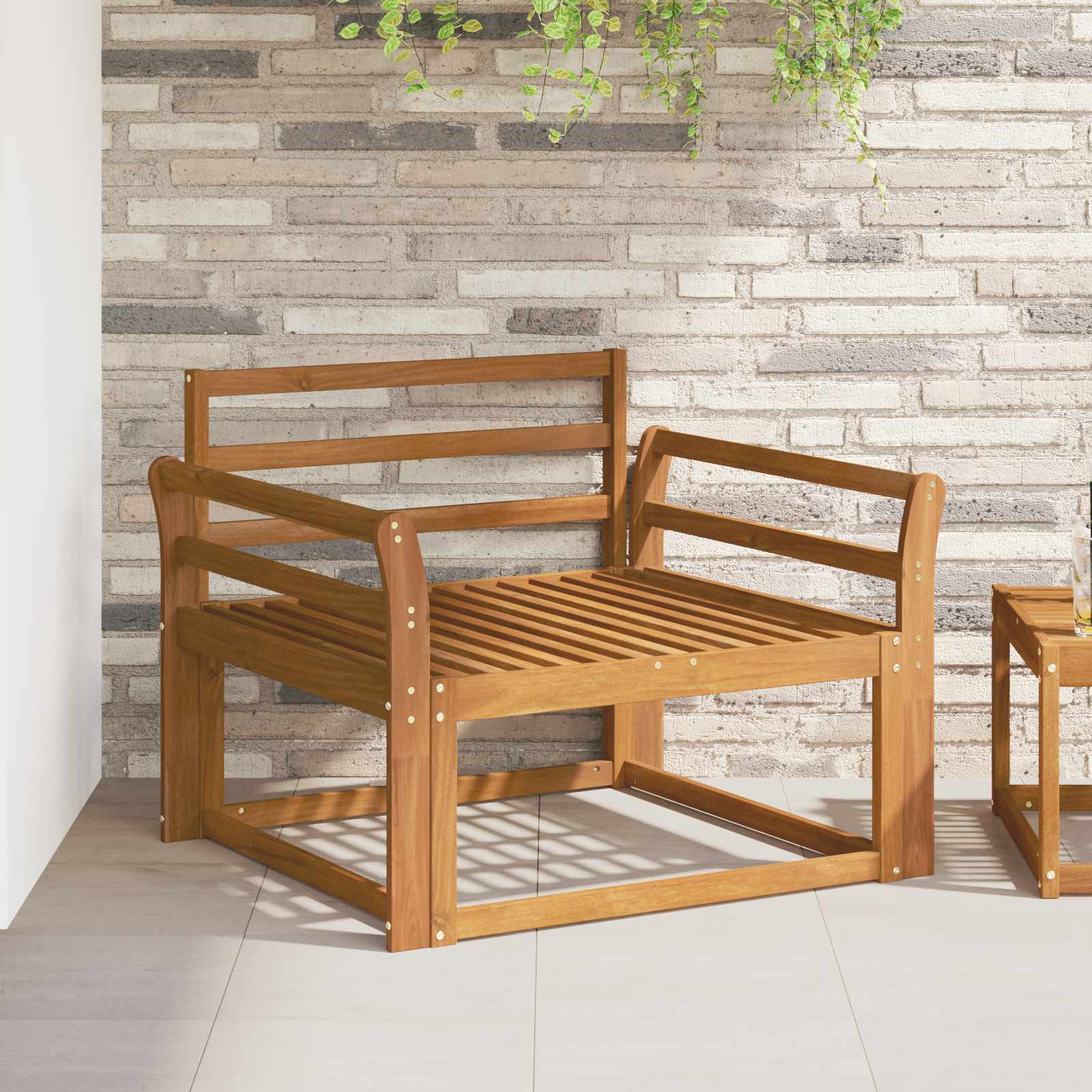 vidaXL Podłokietnik 2 szt. naturalny 79 x 8 x 60 cm Lite Drewno Akacji