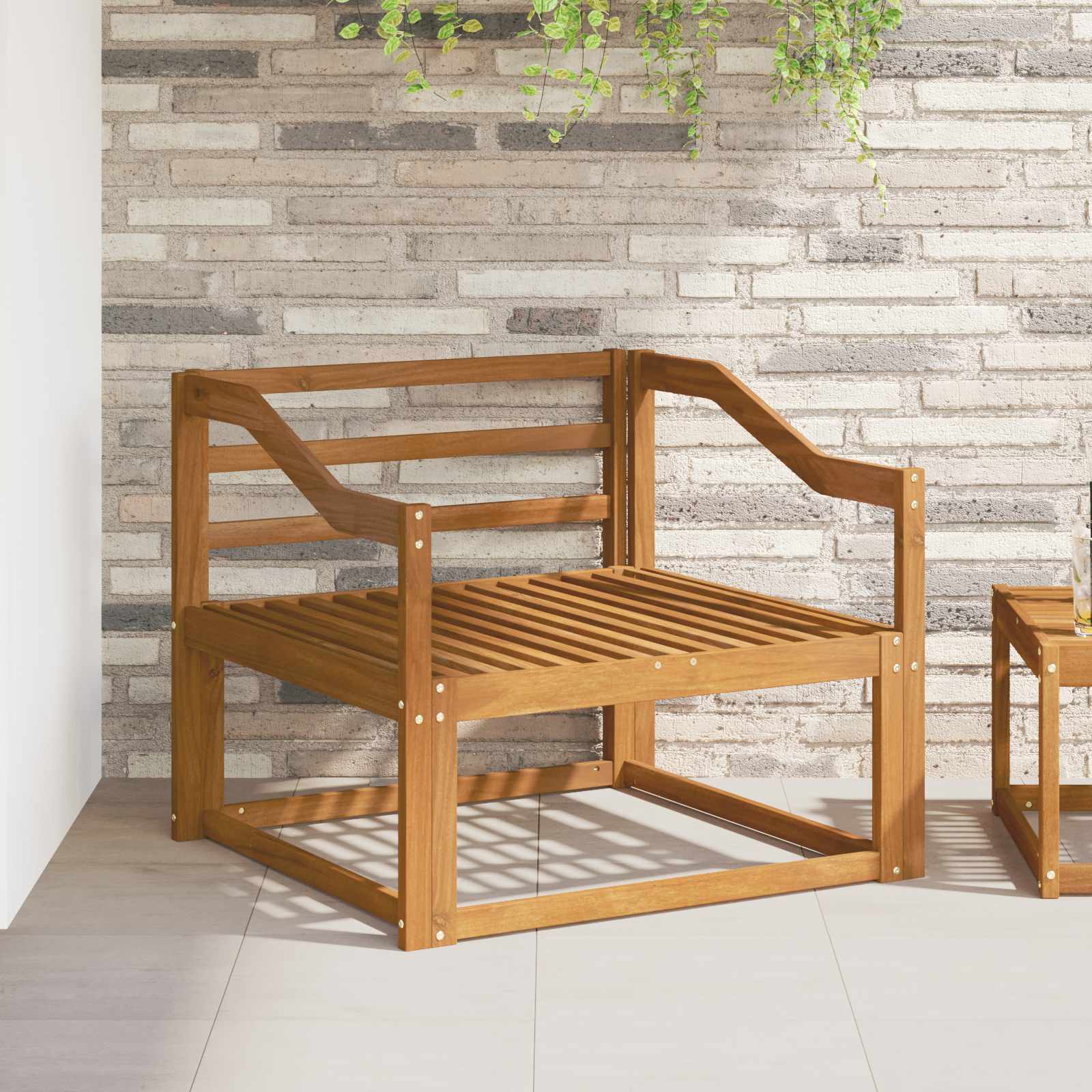 vidaXL Podłokietnik 2 szt. naturalny 79 x 4 x 73 cm Lite Drewno Akacji