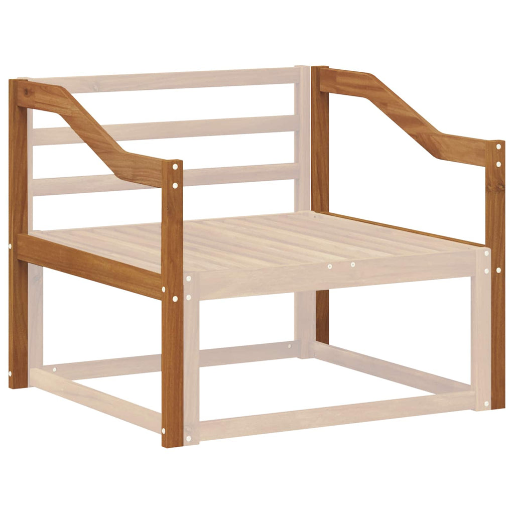 vidaXL Podłokietnik 2 szt. naturalny 79 x 4 x 73 cm Lite Drewno Akacji