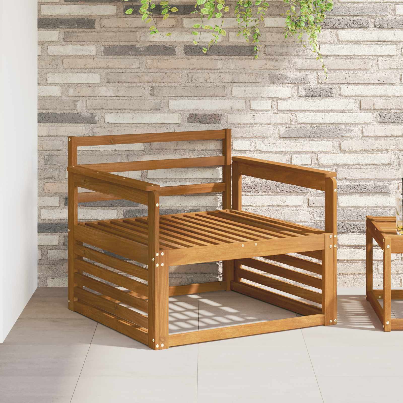 vidaXL Podłokietnik 2 szt. naturalny 79 x 6 x 61 cm Lite Drewno Akacji