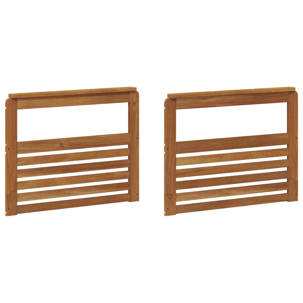 vidaXL Podłokietnik 2 szt. naturalny 79 x 6 x 61 cm Lite Drewno Akacji