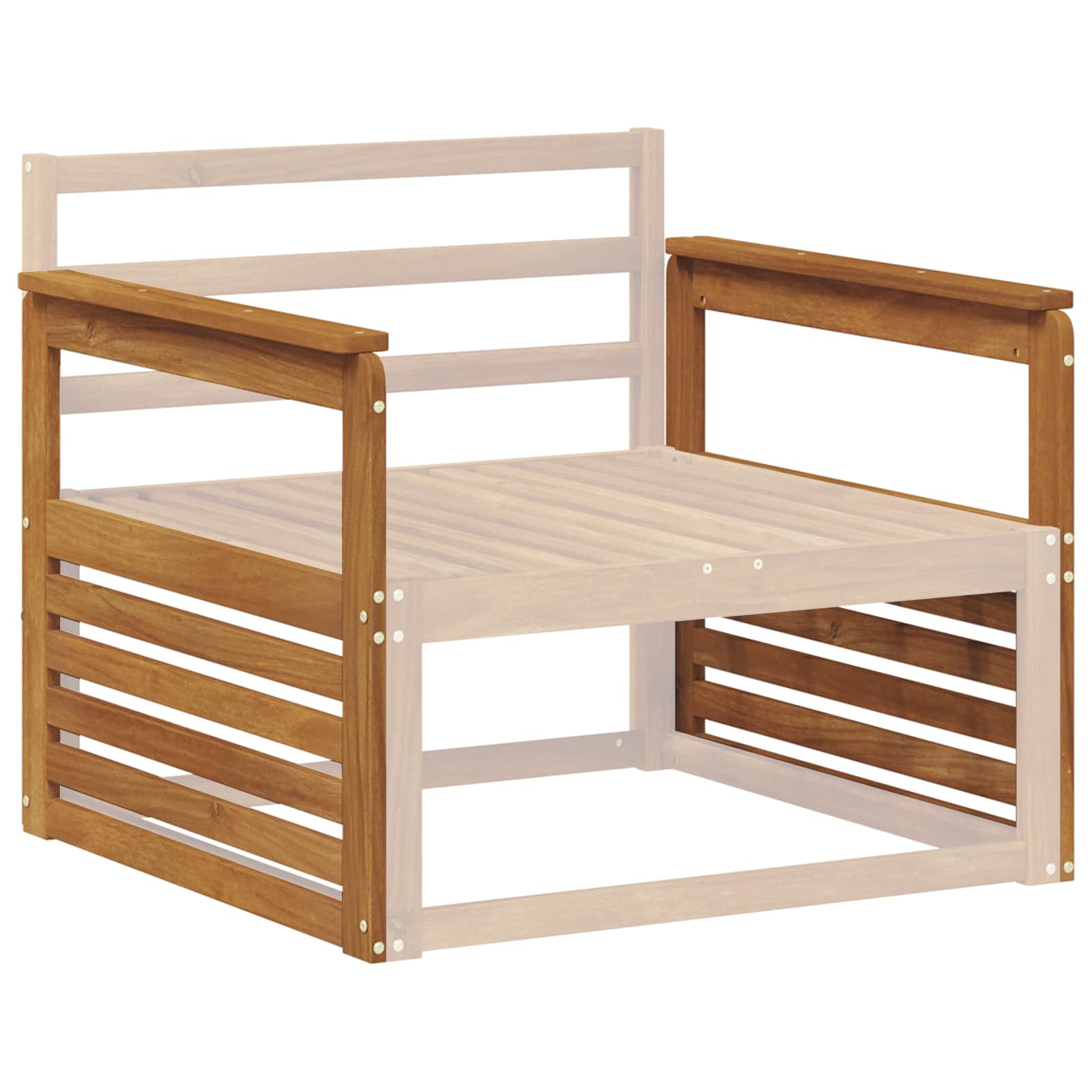 vidaXL Podłokietnik 2 szt. naturalny 79 x 6 x 61 cm Lite Drewno Akacji