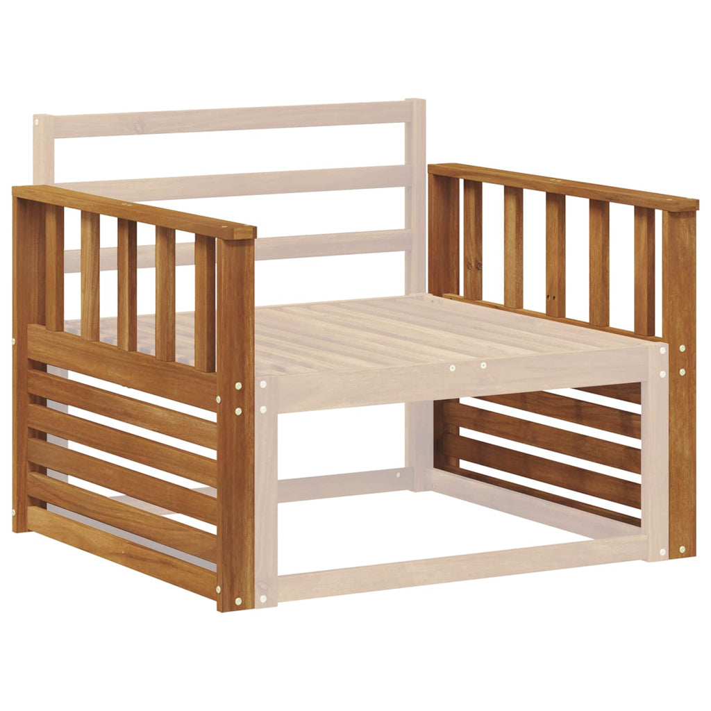 vidaXL Podłokietnik 2 szt. naturalny 80 x 6 x 61 cm Lite Drewno Akacji