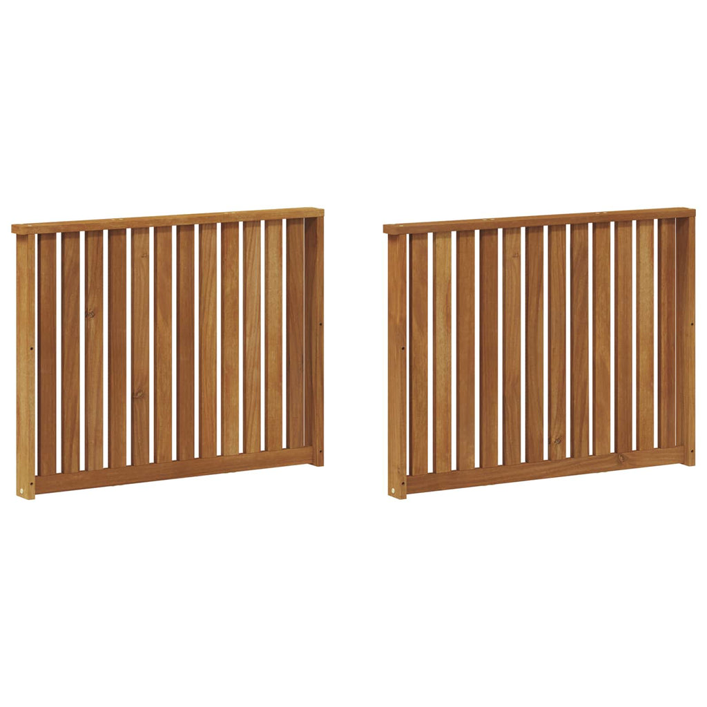 vidaXL Podłokietnik 2 szt. naturalny 80 x 6 x 61 cm Lite Drewno Akacji