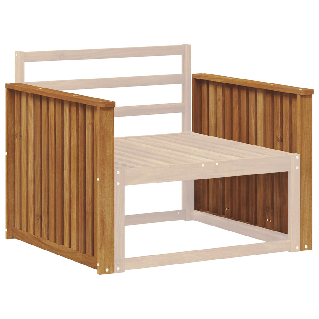 vidaXL Podłokietnik 2 szt. naturalny 80 x 6 x 61 cm Lite Drewno Akacji