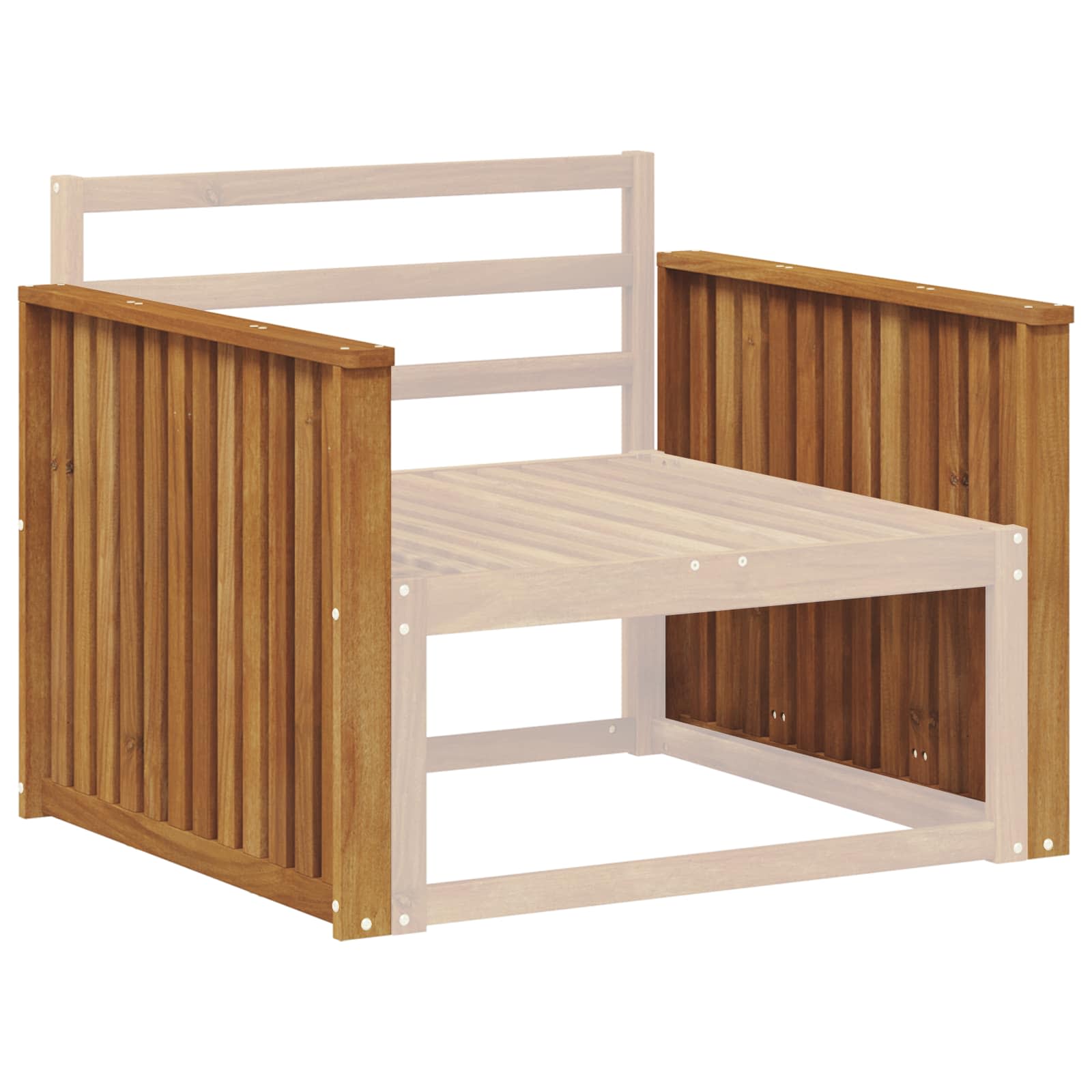 vidaXL Podłokietnik 2 szt. naturalny 80 x 6 x 61 cm Lite Drewno Akacji