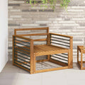 vidaXL Podłokietnik 2 szt. naturalny 80 x 6 x 61 cm Lite Drewno Akacji