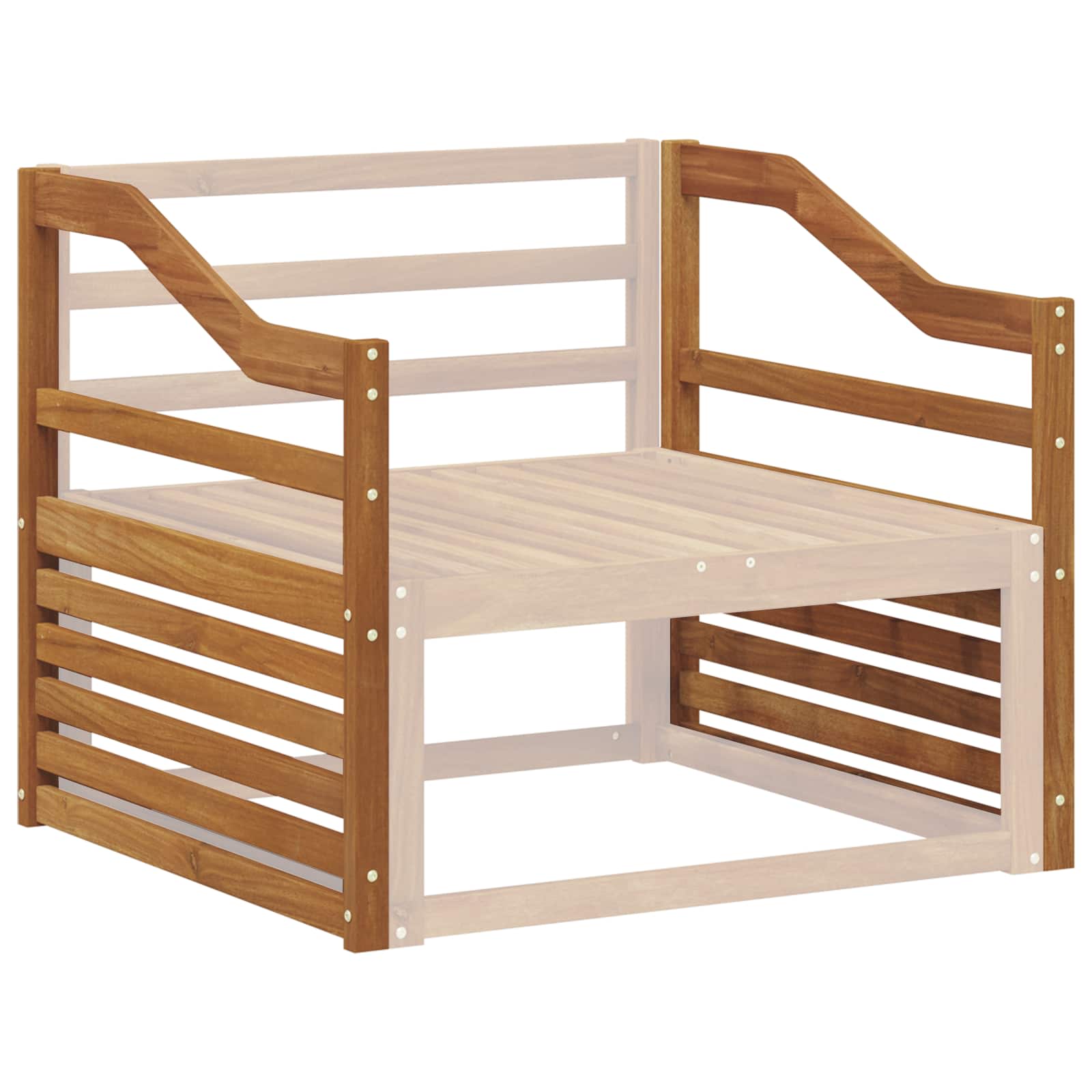 vidaXL Podłokietniki 2 pcs Brązowy 79 x 4 x 73 cm