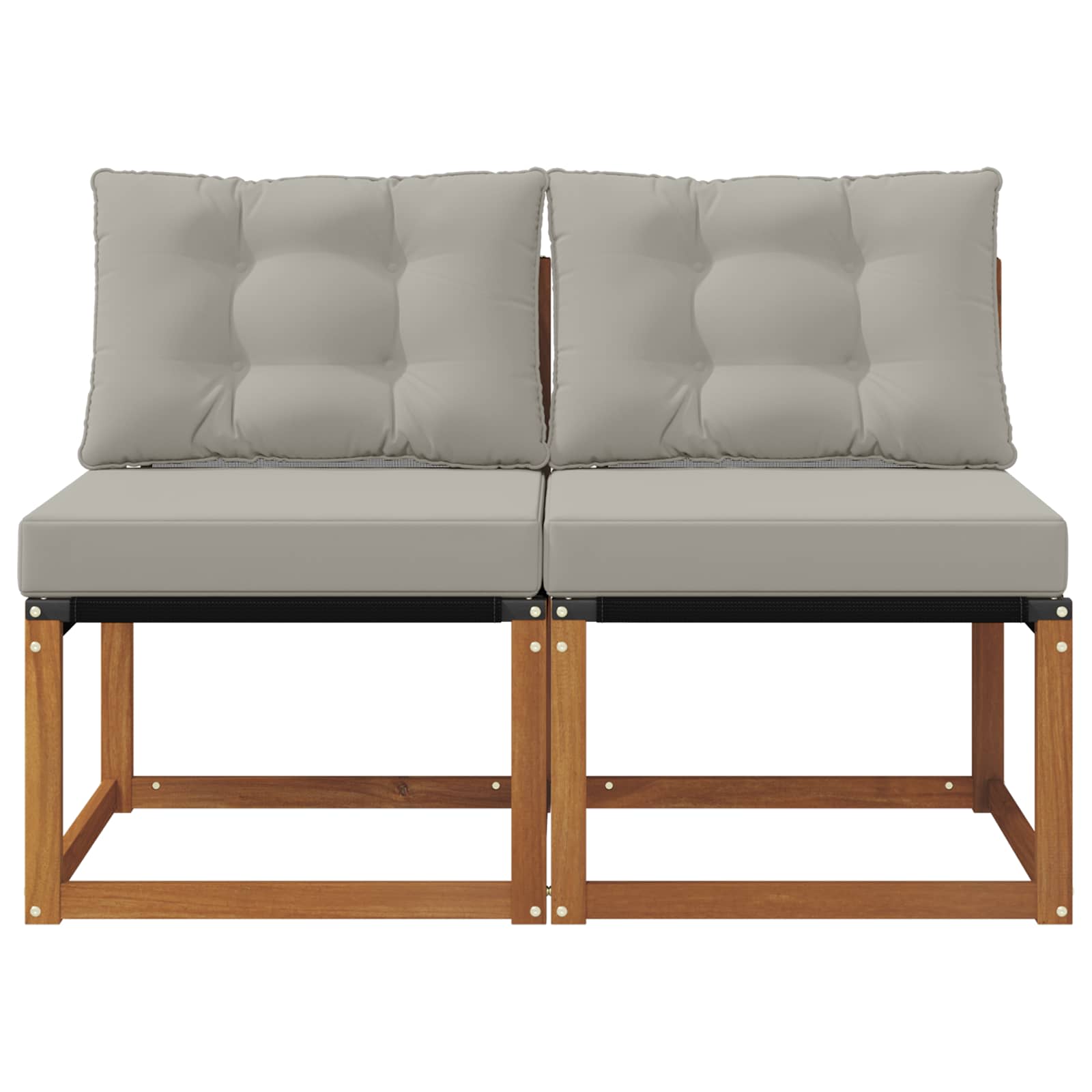 vidaXL 2 Sztuka Sofa środkowa na zewnątrz