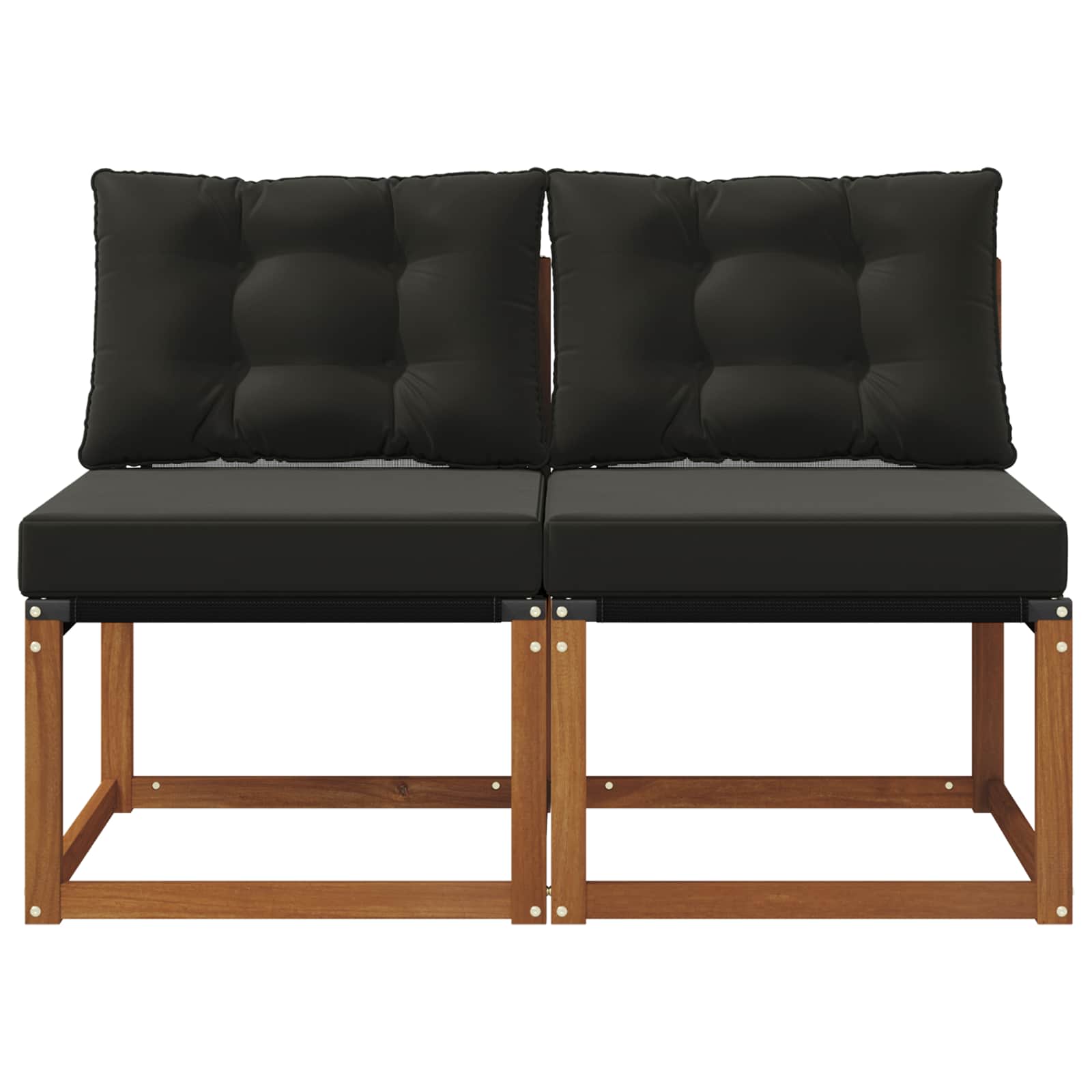vidaXL 2 Sztuka Sofa środkowa na zewnątrz