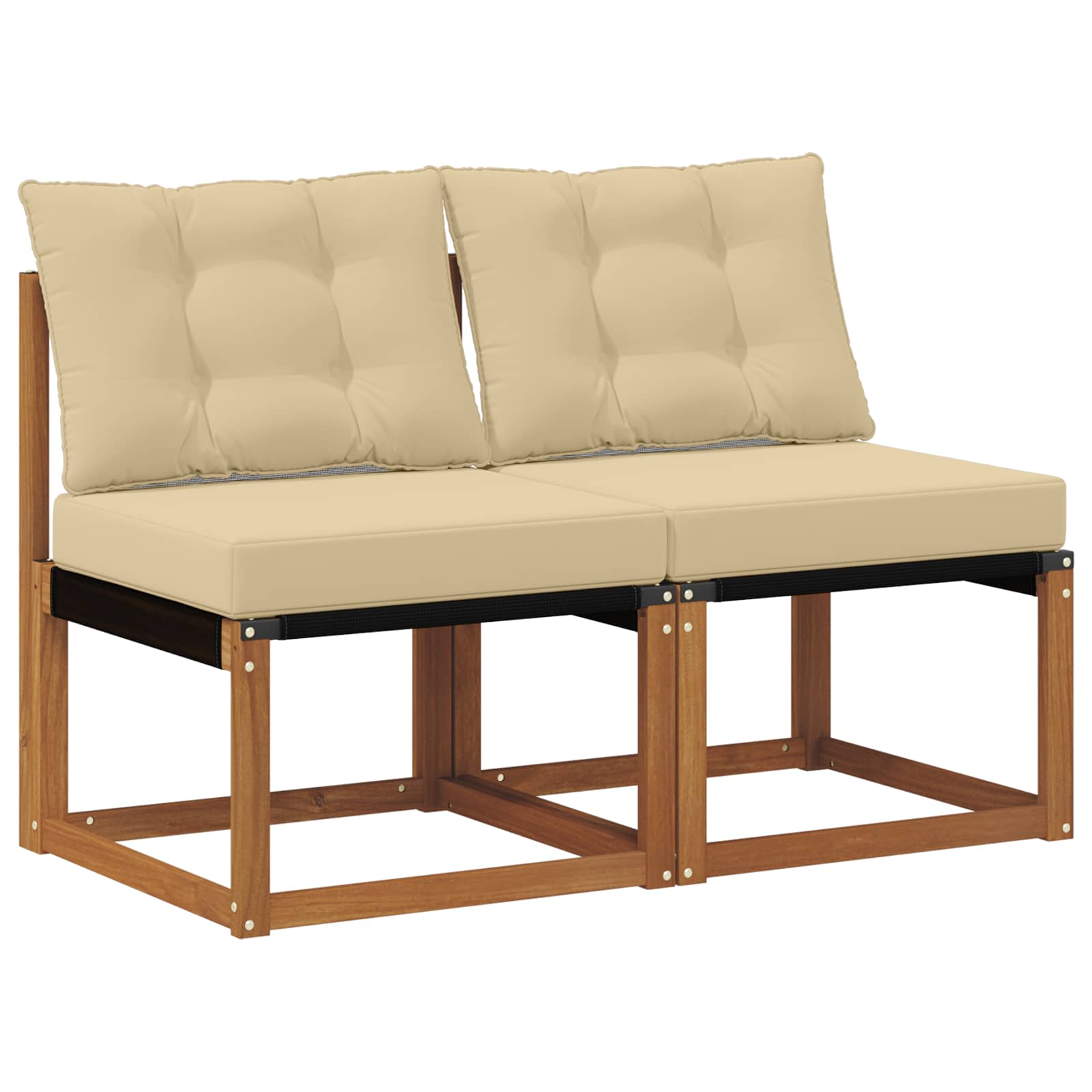 vidaXL 2 Sztuka Sofa środkowa na zewnątrz