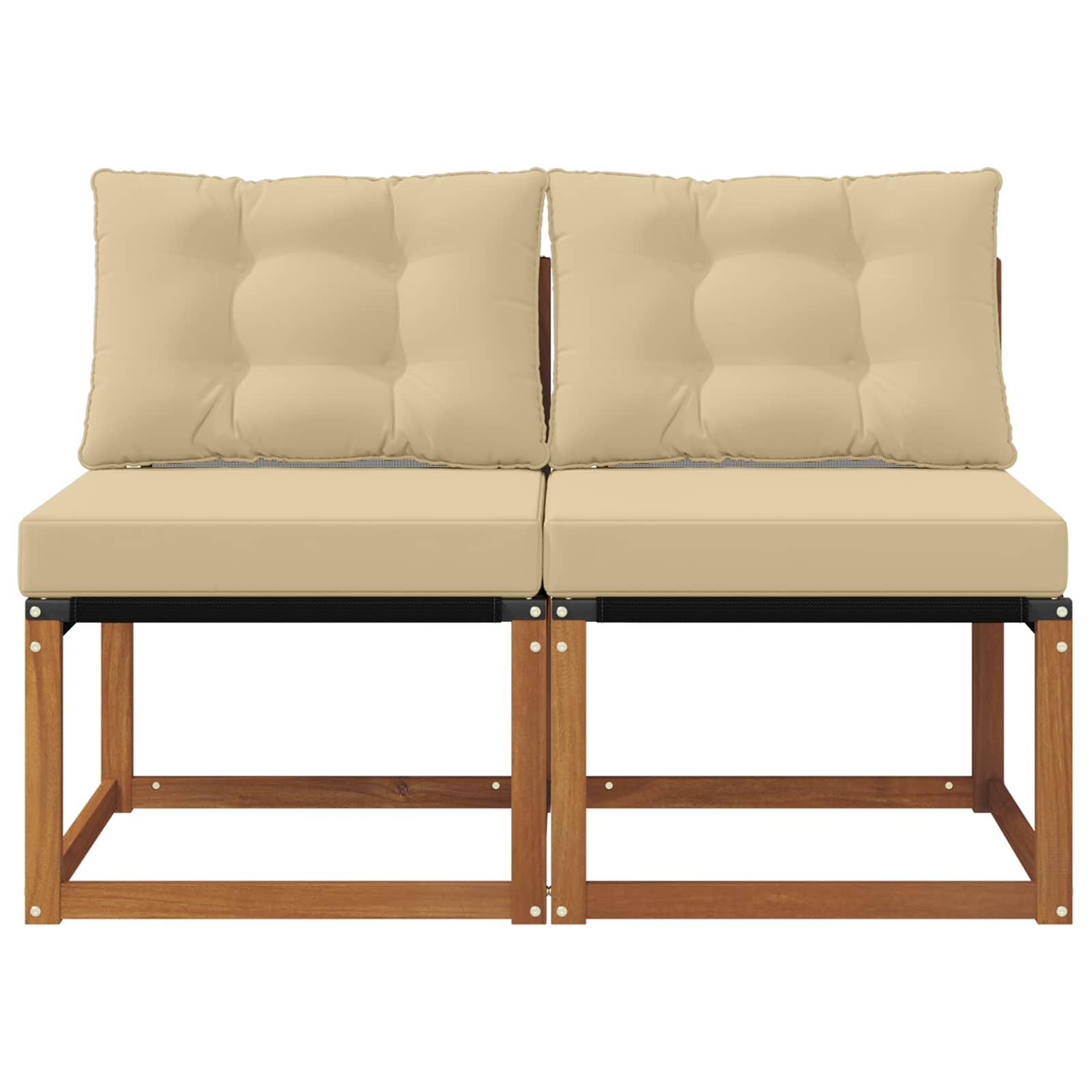 vidaXL 2 Sztuka Sofa środkowa na zewnątrz