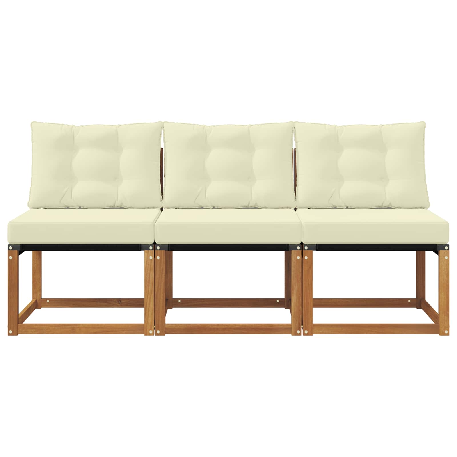 vidaXL 3 Sztuka Sofa środkowa na zewnątrz