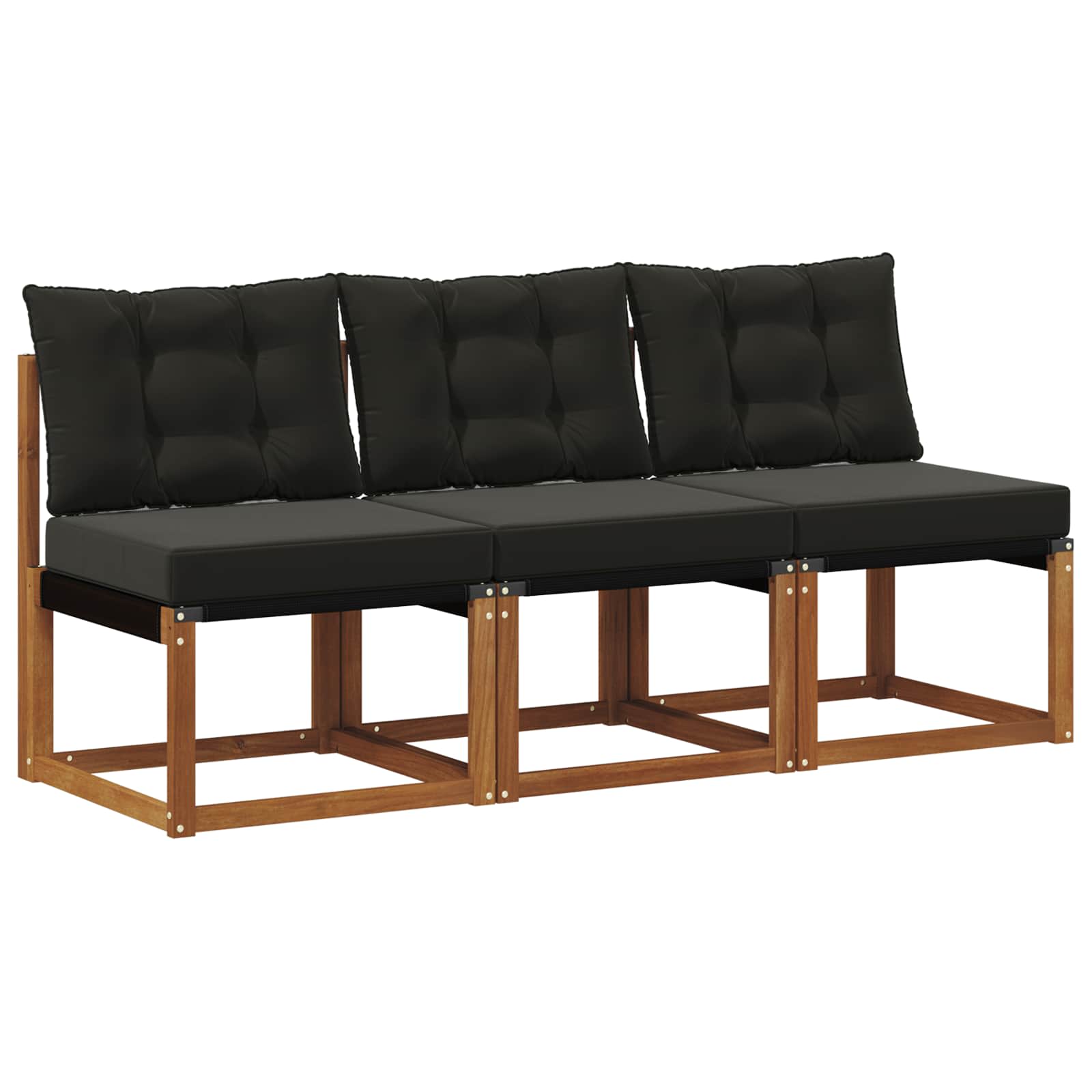 vidaXL 3 Sztuka Sofa środkowa na zewnątrz